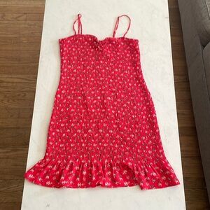 Red summer sun dress size medium